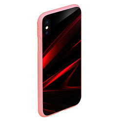 Чехол iPhone XS Max матовый Black and red, цвет: 3D-баблгам — фото 2