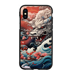 Чехол iPhone XS Max матовый Морской дракон Irezumi