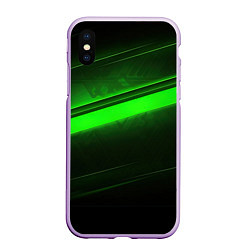 Чехол iPhone XS Max матовый Green line