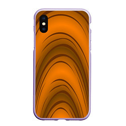 Чехол iPhone XS Max матовый Гнутое дерево, цвет: 3D-светло-сиреневый