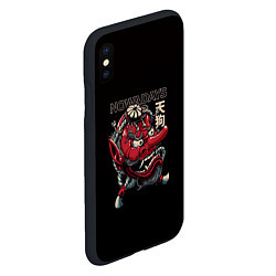 Чехол iPhone XS Max матовый Демон японии, цвет: 3D-черный — фото 2