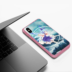 Чехол iPhone XS Max матовый Touhou Project Чирно, цвет: 3D-малиновый — фото 2