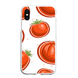 Чехол iPhone XS Max матовый Помидорчики