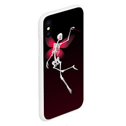 Чехол iPhone XS Max матовый Скелет фея, цвет: 3D-белый — фото 2