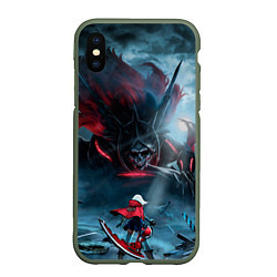 Чехол iPhone XS Max матовый God Eater, цвет: 3D-темно-зеленый