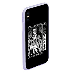 Чехол iPhone XS Max матовый Кокушибо первая луна, цвет: 3D-светло-сиреневый — фото 2