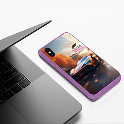 Чехол iPhone XS Max матовый Forza Horison осенний пейзаж, цвет: 3D-фиолетовый — фото 2