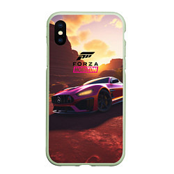 Чехол iPhone XS Max матовый Forza Horizon, цвет: 3D-салатовый