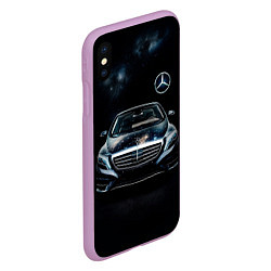 Чехол iPhone XS Max матовый Mercedes Benz, цвет: 3D-сиреневый — фото 2