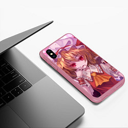 Чехол iPhone XS Max матовый Touhou Project Flandre Scarlet, цвет: 3D-малиновый — фото 2