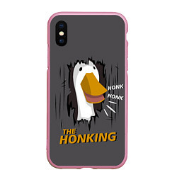 Чехол iPhone XS Max матовый The honking, цвет: 3D-розовый