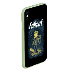 Чехол iPhone XS Max матовый Fallout boy, цвет: 3D-салатовый — фото 2