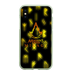 Чехол iPhone XS Max матовый Assasins Creed mirage, цвет: 3D-салатовый