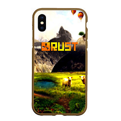 Чехол iPhone XS Max матовый Rust poster game