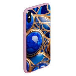 Чехол iPhone XS Max матовый Лазуритовый флюид, цвет: 3D-розовый — фото 2