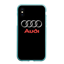 Чехол iPhone XS Max матовый Audi sport на чёрном