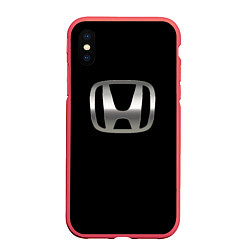 Чехол iPhone XS Max матовый Honda sport auto, цвет: 3D-красный
