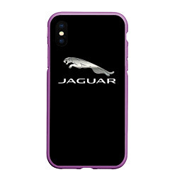 Чехол iPhone XS Max матовый Jaguar sport brend, цвет: 3D-фиолетовый