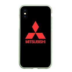 Чехол iPhone XS Max матовый Mitsubishi sportcar, цвет: 3D-салатовый