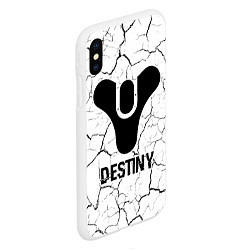 Чехол iPhone XS Max матовый Destiny glitch на светлом фоне, цвет: 3D-белый — фото 2