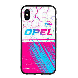 Чехол iPhone XS Max матовый Opel neon gradient style: символ сверху