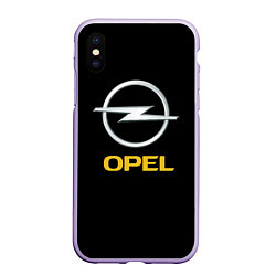 Чехол iPhone XS Max матовый Opel sport car, цвет: 3D-светло-сиреневый