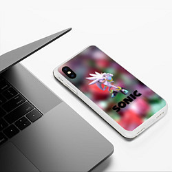 Чехол iPhone XS Max матовый Ехидна Наклз соник, цвет: 3D-белый — фото 2