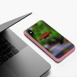 Чехол iPhone XS Max матовый Pubg mobile game, цвет: 3D-малиновый — фото 2