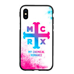 Чехол iPhone XS Max матовый My Chemical Romance neon gradient style