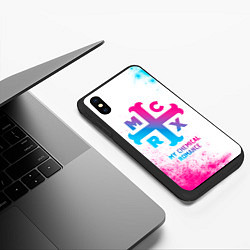 Чехол iPhone XS Max матовый My Chemical Romance neon gradient style, цвет: 3D-черный — фото 2