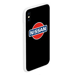 Чехол iPhone XS Max матовый Nissan auto, цвет: 3D-белый — фото 2