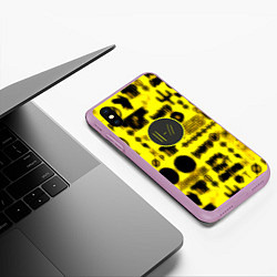 Чехол iPhone XS Max матовый Twenty one pilots logobombing, цвет: 3D-сиреневый — фото 2