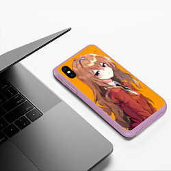 Чехол iPhone XS Max матовый Toradora Тайга Айсака, цвет: 3D-сиреневый — фото 2