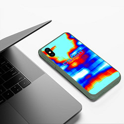 Чехол iPhone XS Max матовый Cs go gradient skin, цвет: 3D-темно-зеленый — фото 2