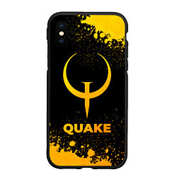 Чехол iPhone XS Max матовый Quake - gold gradient