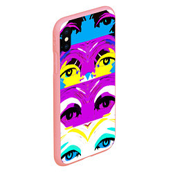 Чехол iPhone XS Max матовый Eyes - pop art - neural network, цвет: 3D-баблгам — фото 2