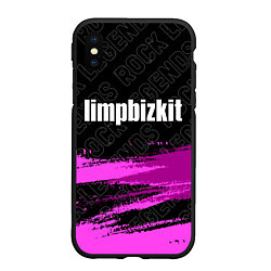 Чехол iPhone XS Max матовый Limp Bizkit rock legends: символ сверху