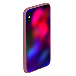 Чехол iPhone XS Max матовый Гградиент красный и синий, цвет: 3D-малиновый — фото 2