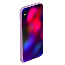 Чехол iPhone XS Max матовый Гградиент красный и синий, цвет: 3D-сиреневый — фото 2