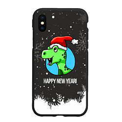 Чехол iPhone XS Max матовый Happy new year 2024, цвет: 3D-черный