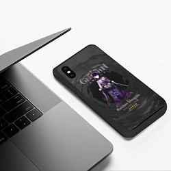Чехол iPhone XS Max матовый Raiden Genshin Impact, цвет: 3D-черный — фото 2