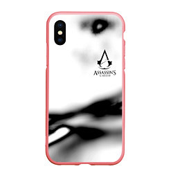 Чехол iPhone XS Max матовый Assassins Creed logo texture, цвет: 3D-баблгам