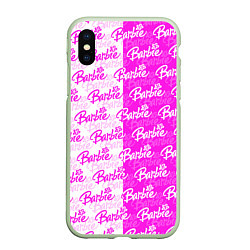 Чехол iPhone XS Max матовый Bardie - white - pattern, цвет: 3D-салатовый