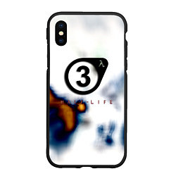 Чехол iPhone XS Max матовый Half life freeman, цвет: 3D-черный