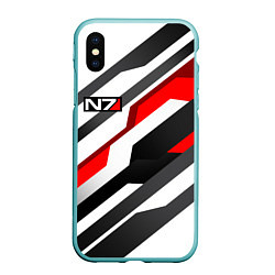 Чехол iPhone XS Max матовый Mass effect - white uniform n7