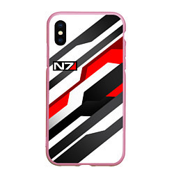 Чехол iPhone XS Max матовый Mass effect - white uniform n7