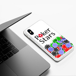 Чехол iPhone XS Max матовый Poker - игра для удачливых, цвет: 3D-белый — фото 2