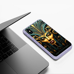 Чехол iPhone XS Max матовый Египетские фараоны, цвет: 3D-светло-сиреневый — фото 2