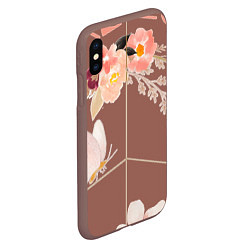 Чехол iPhone XS Max матовый Make love - not war, цвет: 3D-коричневый — фото 2