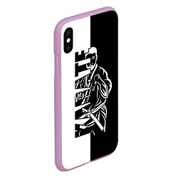 Чехол iPhone XS Max матовый Karate, цвет: 3D-сиреневый — фото 2